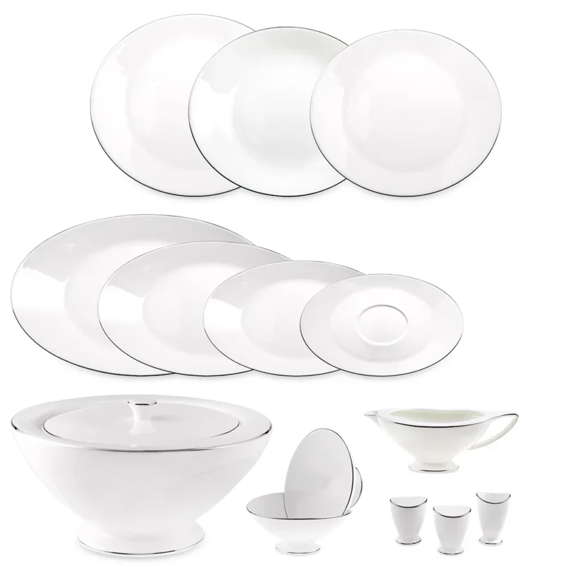 Jumbo Moon Platin 64 Parça 12 Kişilik Yemek Takımı - Görsel 4