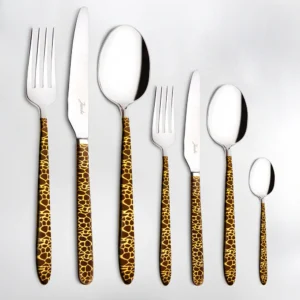 Jumbo 9400 Safari Black Gold 12 Kişilik 84 Parça Çatal Kaşık Bıçak Takımı - Görsel 2