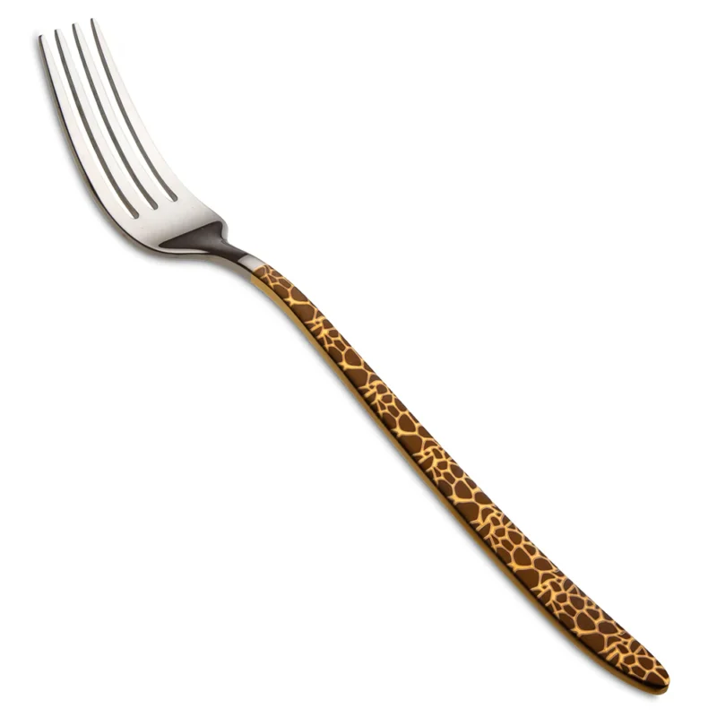 Jumbo 9400 Safari Black Gold 12 Kişilik 84 Parça Çatal Kaşık Bıçak Takımı - Görsel 3