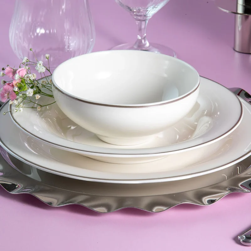 Jumbo Bright Platin 60 Parça 12 Kişilik Yemek Takımı - Görsel 2