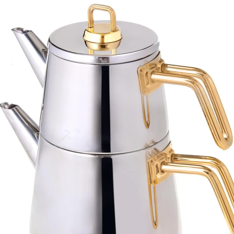 Jumbo Doha Titanyum Gold Çaydanlık - Görsel 2