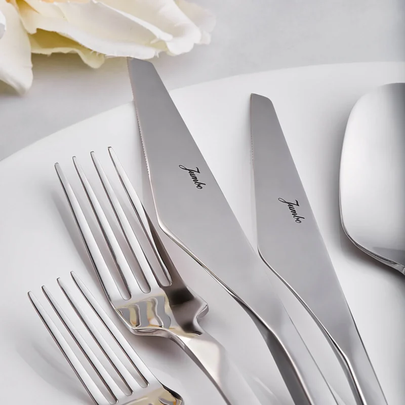 Jumbo 5100 Quartz 12 Kişilik 84 Parça Mat Çatal Kaşık Bıçak Takımı - Görsel 3
