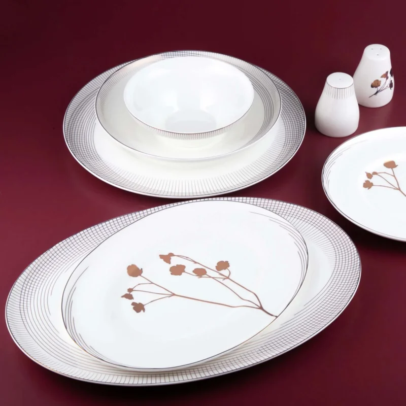 Jumbo Chain Garden Gold 62 Parça 12 Kişilik Yemek Takımı - Görsel 2