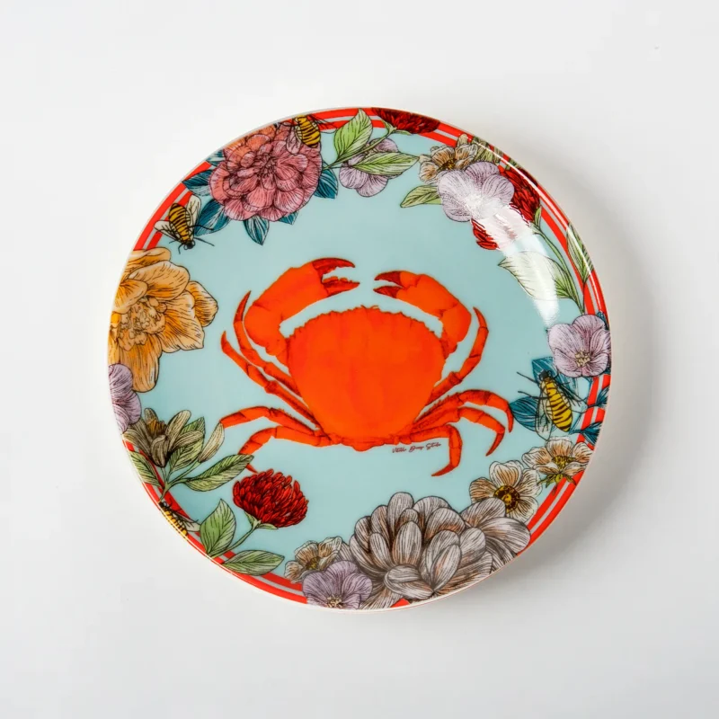 Hazeran Lobster & Crab 4'lü 12 Cm Porselen Tabak - Görsel 4