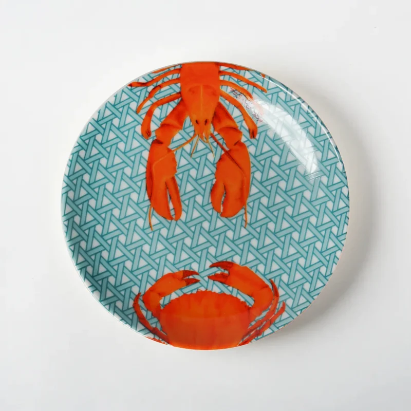 Hazeran Lobster & Crab 4'lü 12 Cm Porselen Tabak - Görsel 6