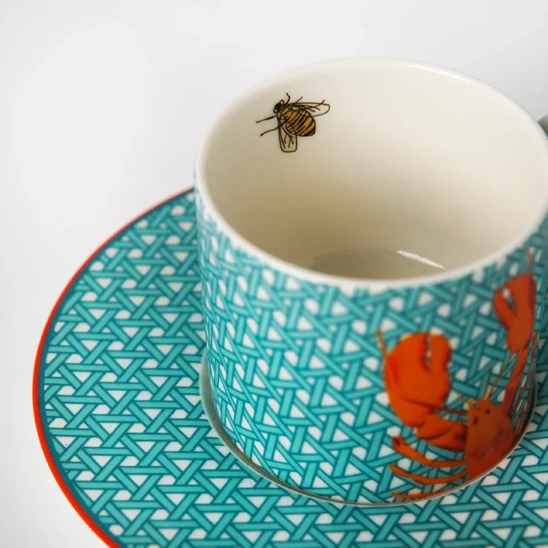 Hazeran Lobster & Crab Porselen Çay Fincanı - Görsel 3
