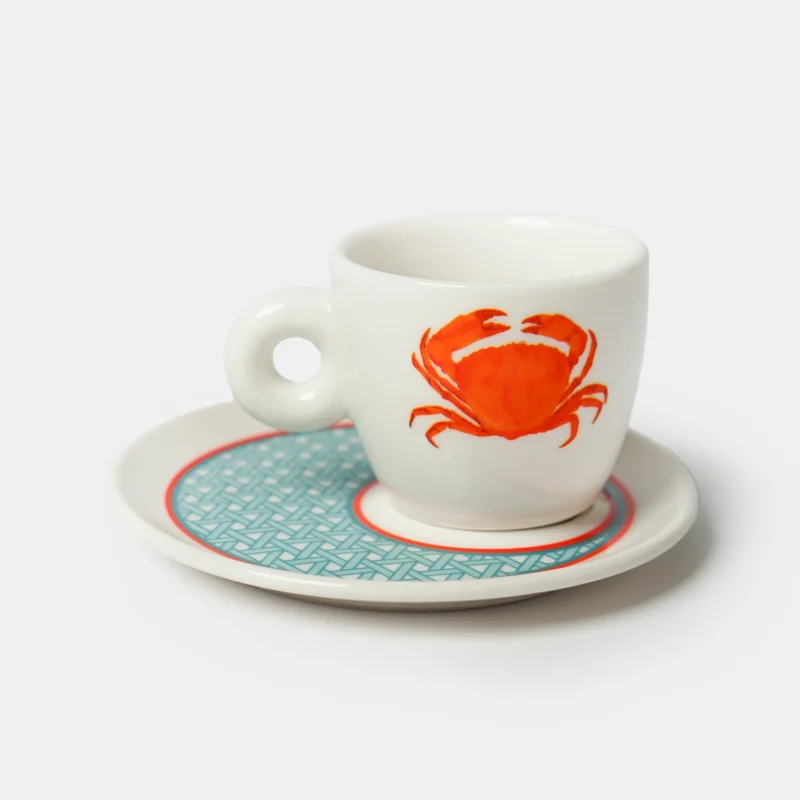 Hazeran Lobster & Crab Porselen Espresso Fincanı - Görsel 3