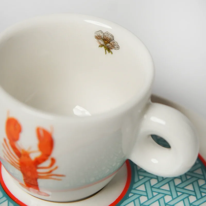 Hazeran Lobster & Crab Porselen Espresso Fincanı - Görsel 2