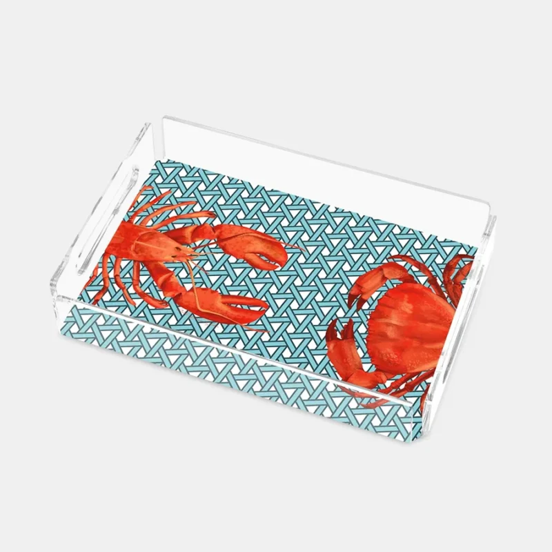 Hazeran Lobster & Crab 25X17 Akrilik Tepsi